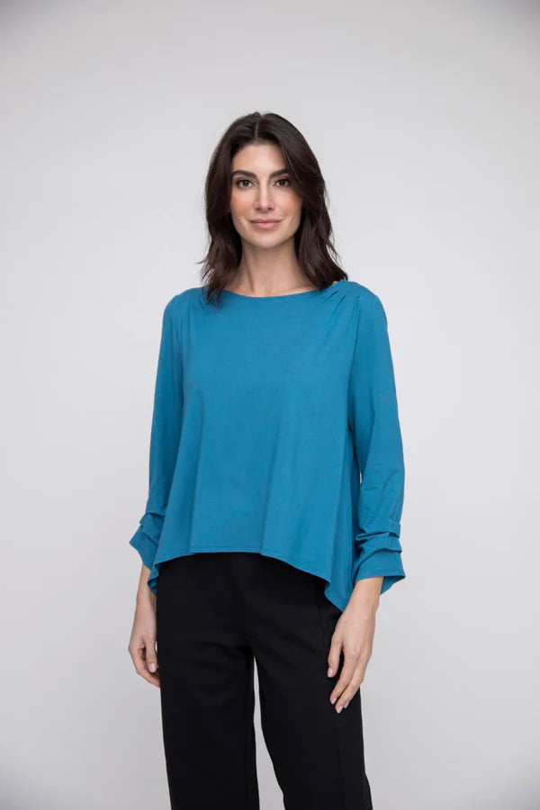 Trendy Casuals Liv, 140398 Pleated Topper, Ocean