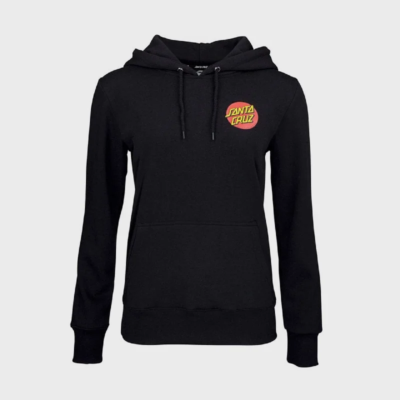 Fashionable Items Santa Cruz Womens Classic Dot Chest Hoodie - Black
