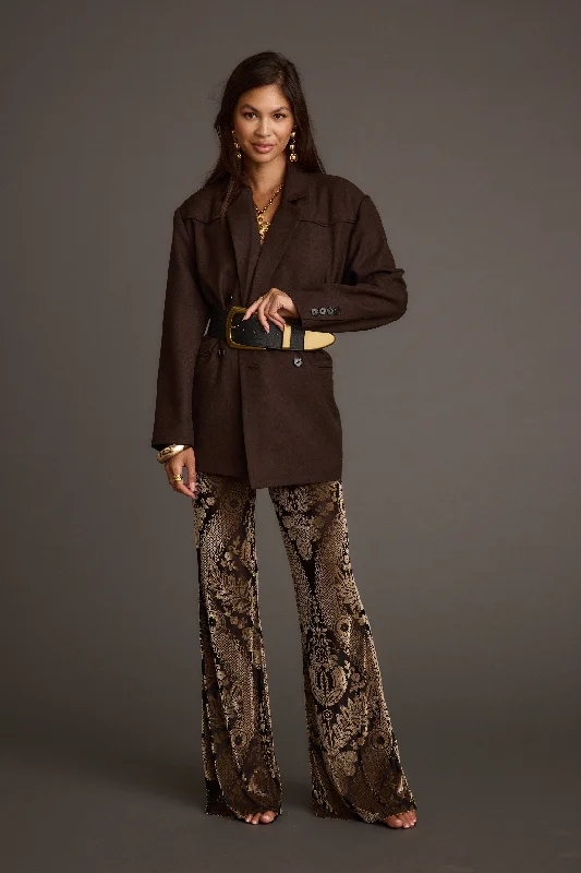 Trendy Comfort Silver Springs Burnout Velvet Flare Pants