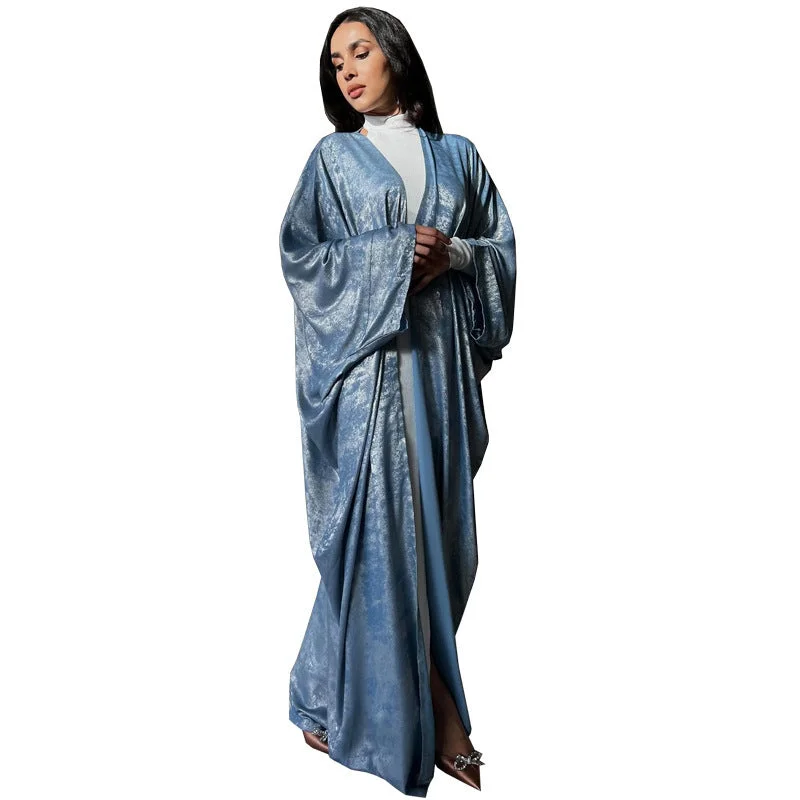 Classic Muslim Fashion Bronzing Robe Abaya Outer Wear